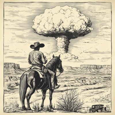 Cowboy Overlooking Disaster