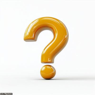 Yellow 3D Question Mark Icon