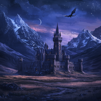 Gothic Castle at Night