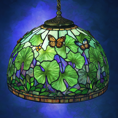 Ginkgo Leaves and Butterflies Lamp Shade