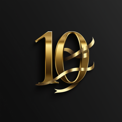 10 Year Anniversary Luxury Logo