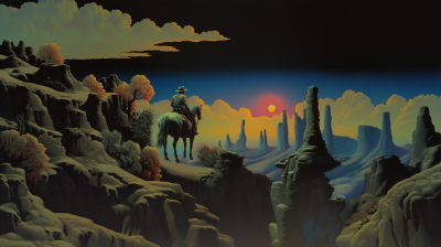 Mystical Cowboy in the Canyon