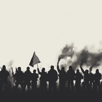 Anarchist March Silhouettes