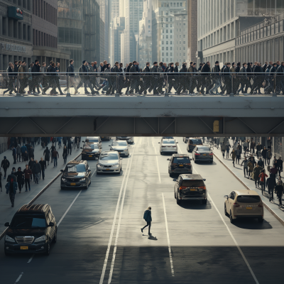 Urban Overpass Crossing