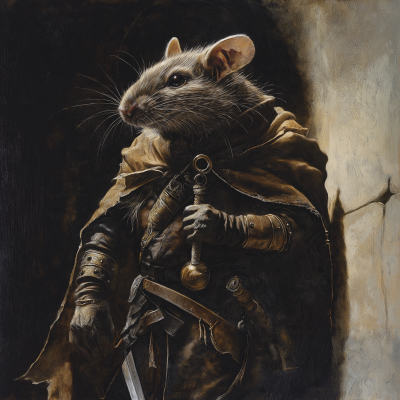 Hero Rat in Dark Fantasy