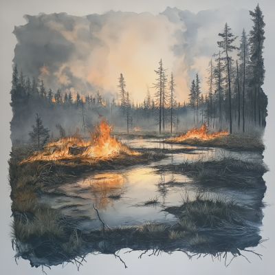 Sketch of Temperate Peatland