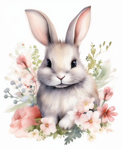 Watercolor Easter Bunny