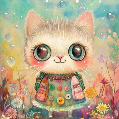 Charming Cat Character