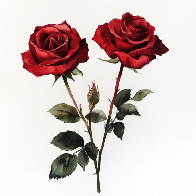 Deep Red Roses