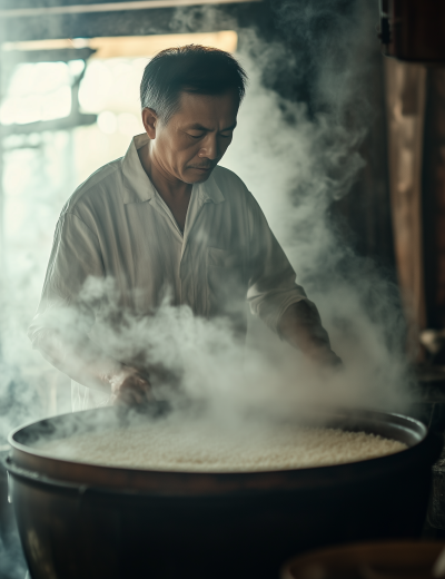 Making Rice Alcohol