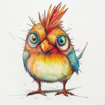 Colorful Chicken Creature