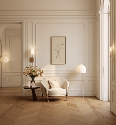 Minimalist French Scene