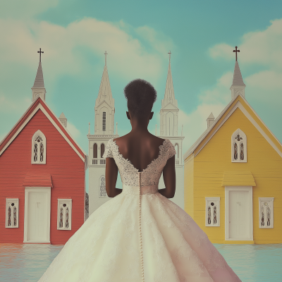 Bridal Stroll by Churches