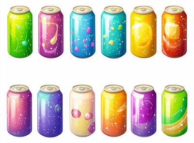Colorful Cartoon Cans