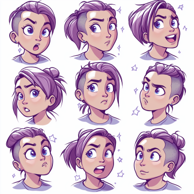 Kawaii Purple Emotes