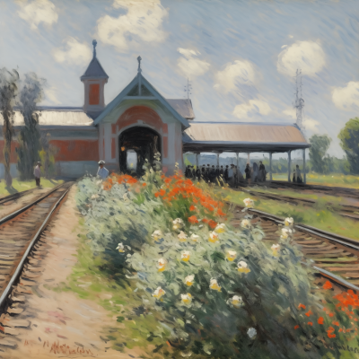 Impressionist Train Station