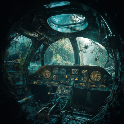 Abandoned Spaceship Cockpit