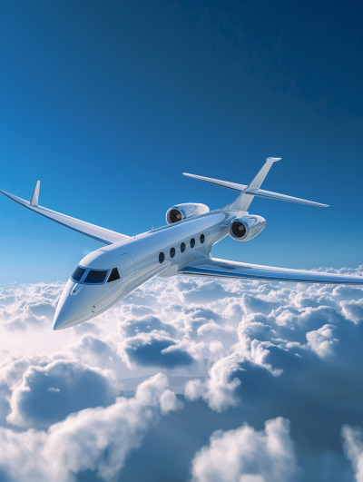 Airplane in Blue Sky