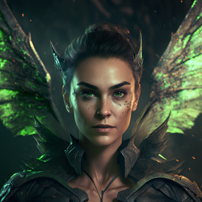 Female Evoker with Dragon Wings