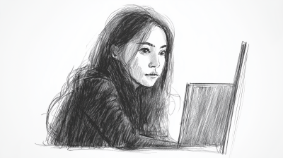 Woman at Computer