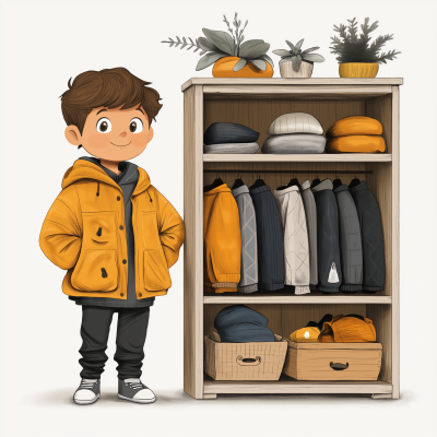 Boy Next to Wardrobe