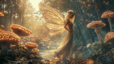 Enchanted Fairy in Fantasy Forest