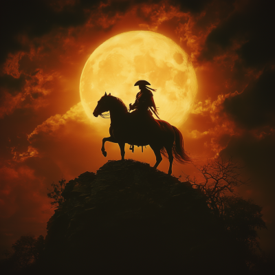 Pirate Riding into the Sunset