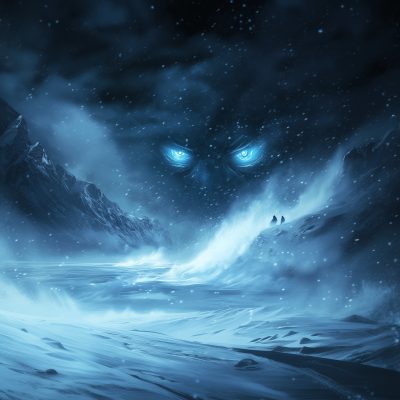 Glowing Eyes in the Storm