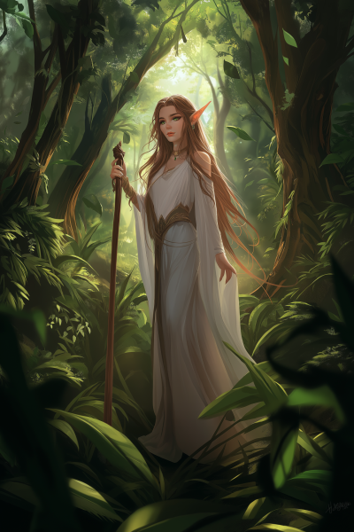 Elven Mage in the Forest