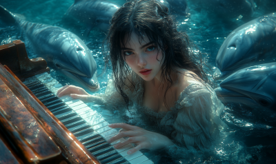 Underwater Piano Performance