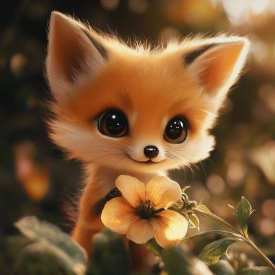 Cute Baby Fox