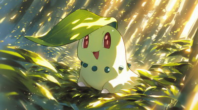 Chikorita in the Forest