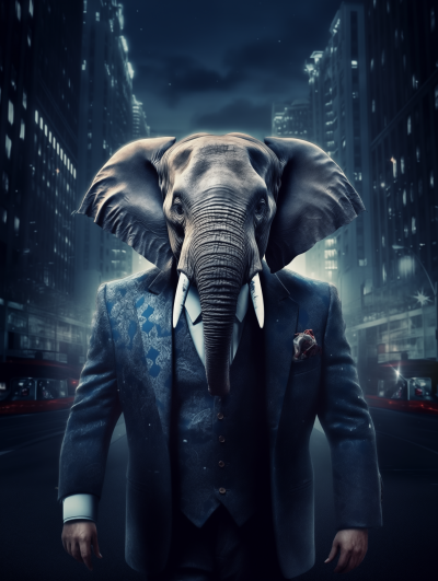 Elephant in a Suit