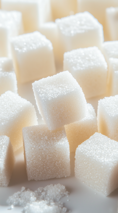 Close-Up of White Sugar Cubes