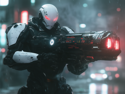 Futuristic Combat Cyborg
