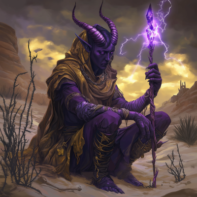 Mystical Tiefling of the Desert