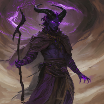 Mysterious Tiefling in the Desert