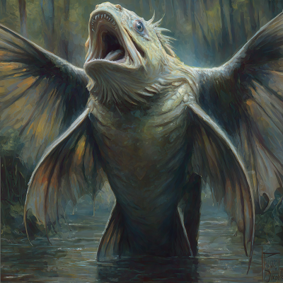 Fantasy Flying Fish Creature