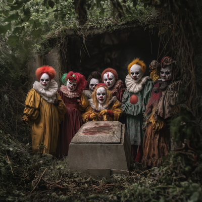 Clowns at a Grave