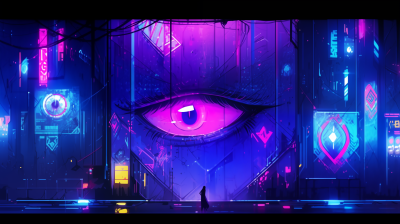 Mysterious Neon Eyes