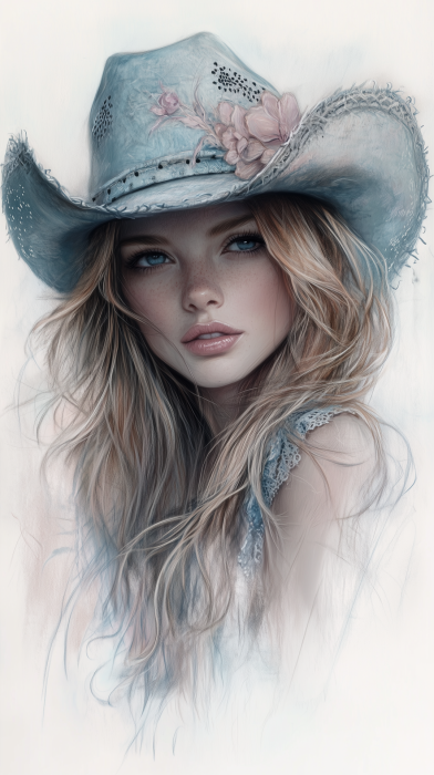Cowgirl in Shabby Chic Style