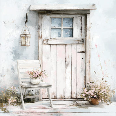 Rustic White Farmhouse Art