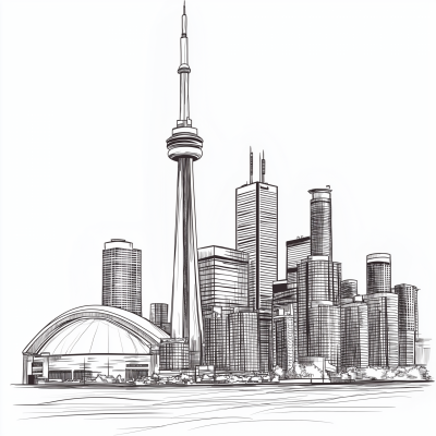 Toronto Skyline Sketch