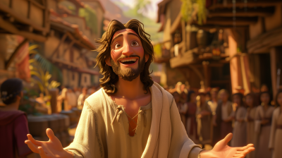 Jesus in Pixar Style