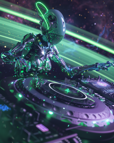 Futuristic Alien DJ