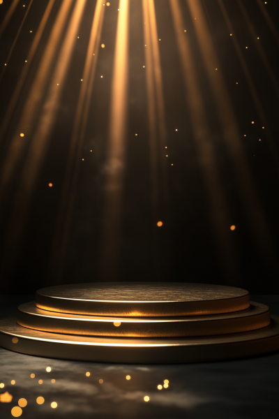 Luxurious Golden Podium
