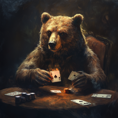 Bear Playing Poker