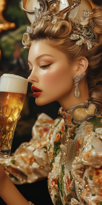 Woman Pouring Beer