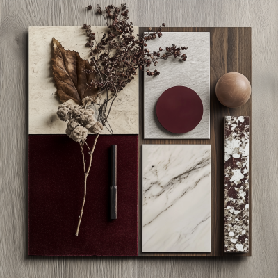 Elegant Fall Material Board