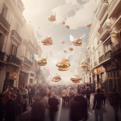 Flying Burgers in the Sky